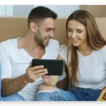 couple tablette simulation credit